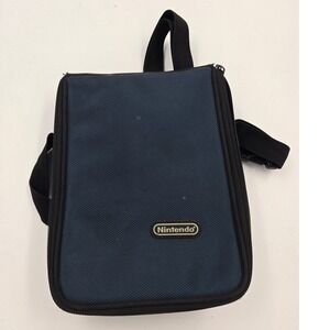 Nintendo RDS Industries Travel Case Navy Blue Black Canvas Crossbody Bag